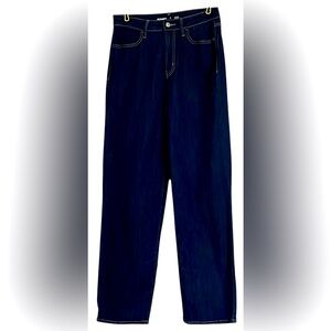 OLD NAVY Dark Blue Denim, High Rise, Loose Fit, Size 4 Tall Length, EUC.